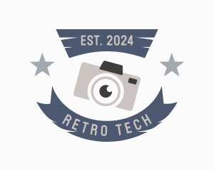 Retro Camera Banner logo design