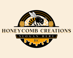 Beeswax - Bee Hive Honey logo design