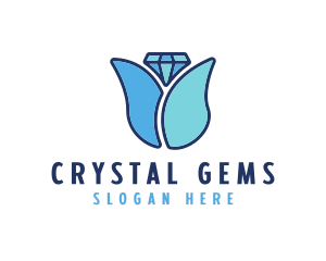 Diamond Flower Jewelry logo design