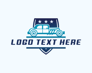 Retro - Retro Car Shield logo design