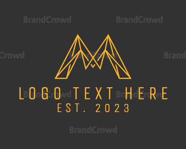 Modern Geometric Luxury Letter M Logo