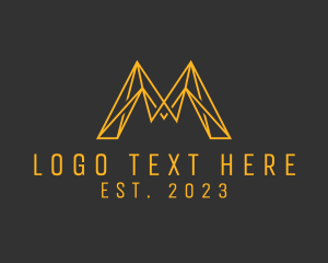 Letter M - Modern Geometric Luxury Letter M logo design