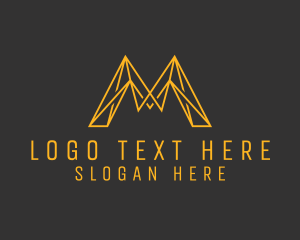 Modern Geometric Luxury Letter M Logo