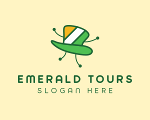 Ireland - Dancing Leprechaun Hat logo design