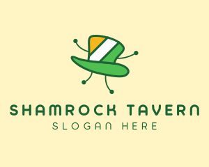 Irish - Dancing Leprechaun Hat logo design