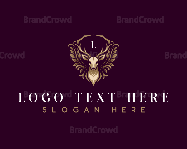 Elegant Deer Crest Logo