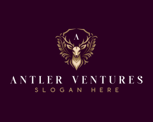 Elegant Deer Crest logo design