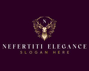 Elegant Deer Crest logo design