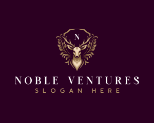 Elegant Deer Crest logo design