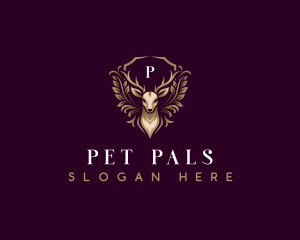 Elegant Deer Crest logo design