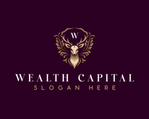 Elegant Deer Crest logo design