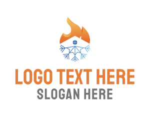 Warm - Home Ventilation System logo design