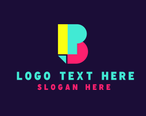 Manual - Publishing Document Letter B logo design