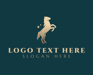Safari - Horse Pony Silhouette logo design