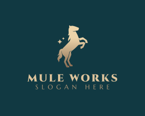 Mule - Horse Pony Silhouette logo design