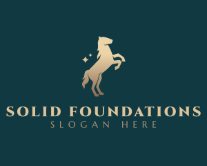 Steed - Horse Pony Silhouette logo design