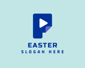 Application - Digital Play Media Letter P logo design