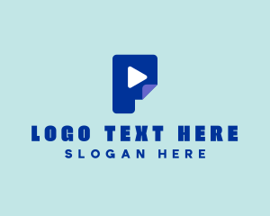 Lettermark - Digital Play Media Letter P logo design