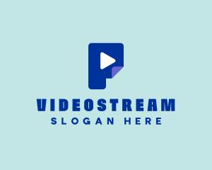 Youtube - Digital Play Media Letter P logo design