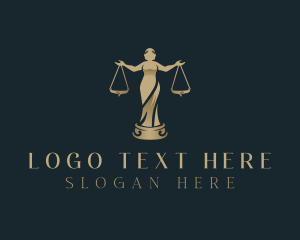 Scales - Woman Law Justice logo design
