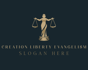 Woman Law Justice logo design