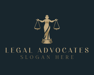 Woman Law Justice logo design