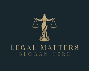 Woman Law Justice logo design