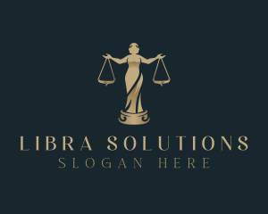 Woman Law Justice logo design