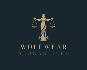 Court - Woman Law Justice logo design