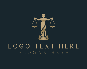 Legislation - Woman Law Justice logo design