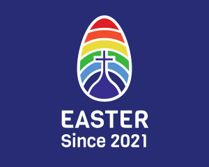 Rainbow Easter Egg logo design