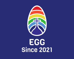 Rainbow Easter Egg logo design