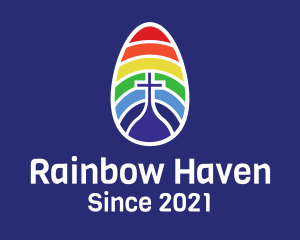 Rainbow Easter Egg logo design