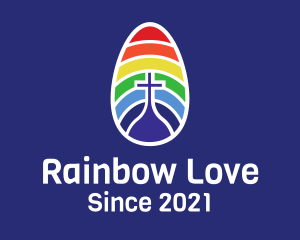 Rainbow Easter Egg logo design