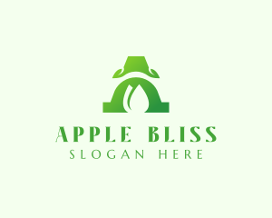 Organic Leaf Letter A  logo design