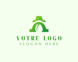 Agriculture - Organic Leaf Letter A logo design