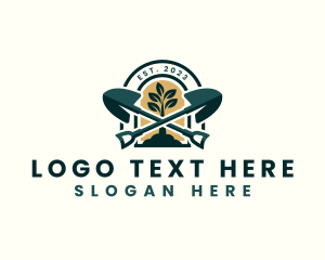 Lawn Care - Shovel Garden Landscaping logo design