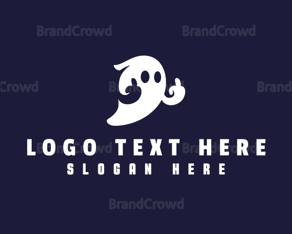 Profanity Ghost Middle Finger Logo | BrandCrowd Logo Maker