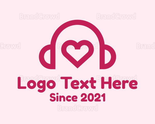 Red Heart Headphones Logo