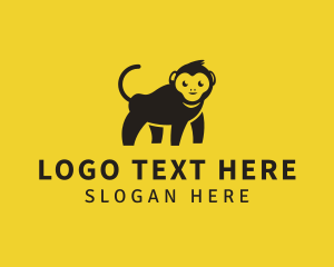 Company - Cute Smiling Monkey logo design