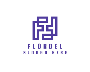 Tiles Flooring Letter F logo design