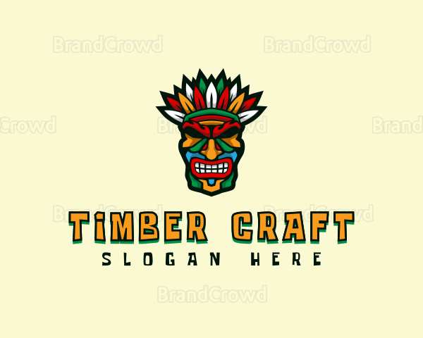 Traditional Tribal Mask Logo