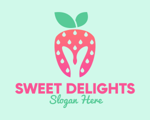 Pink Strawberry Helmet logo design