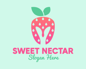 Pink Strawberry Helmet logo design