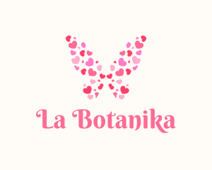 Butterfly Heart Wings Logo