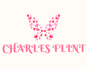 Artistic - Butterfly Heart Wings logo design