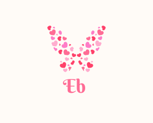 Accessories - Butterfly Heart Wings logo design