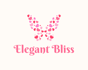 Pattern - Butterfly Heart Wings logo design