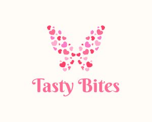 Art School - Butterfly Heart Wings logo design