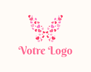 Creative - Butterfly Heart Wings logo design